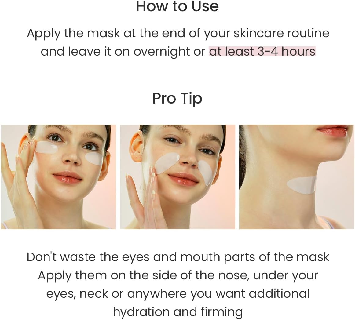 BIODANCE Bio-Collagen Real Deep Mask, Hydrogel Mask, Pore Minimizing, Elasticity Improvement, Korean Skincare | 1.19oz(34g) x 4ea