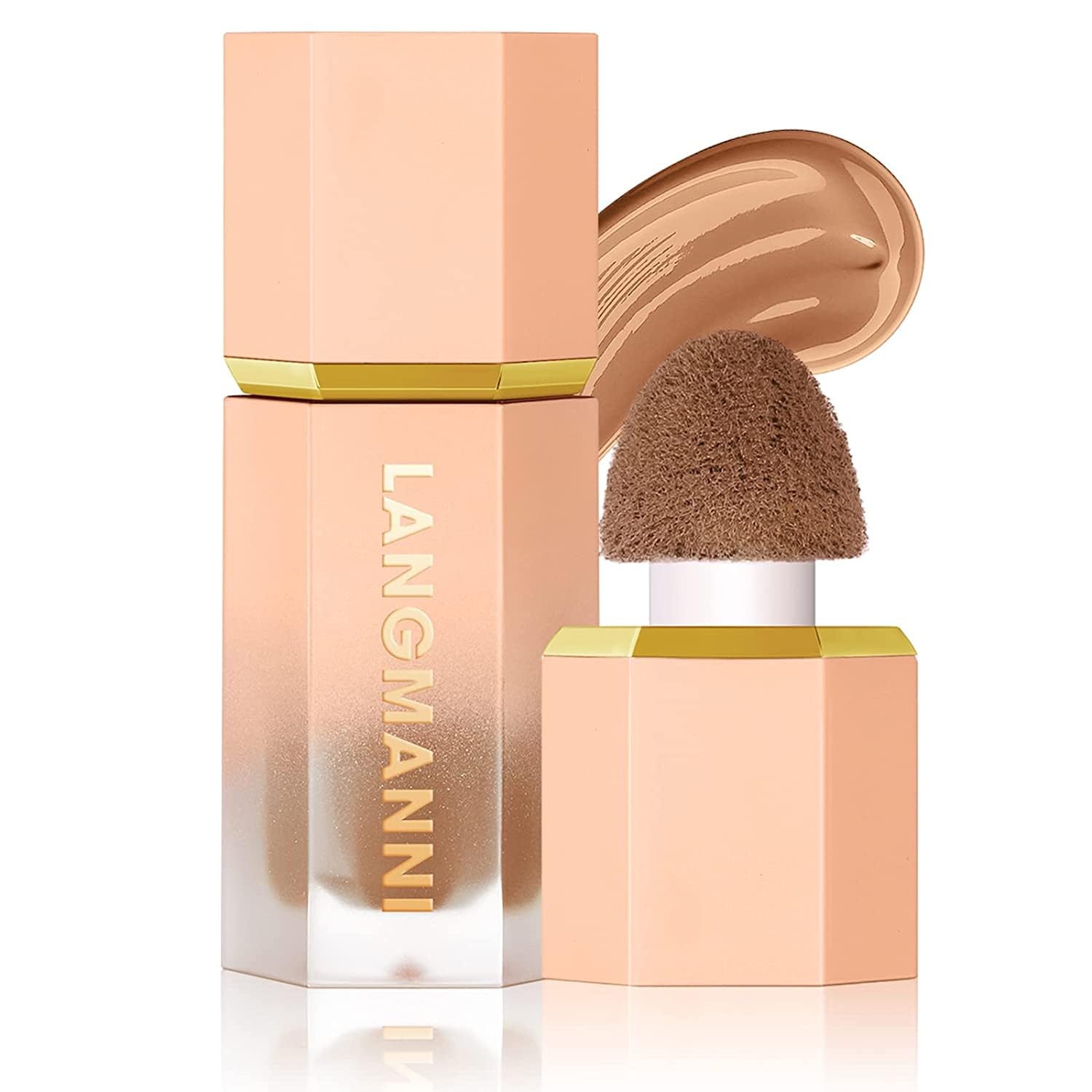 3 Pack Liquid Contour & Highlighter & Blush Makeup Set, Long Lasting Natural Weightless Buildable Contouring Bronzer Blusher Stick Beauty Wand Liquid Highlighter Makeup (Set A)