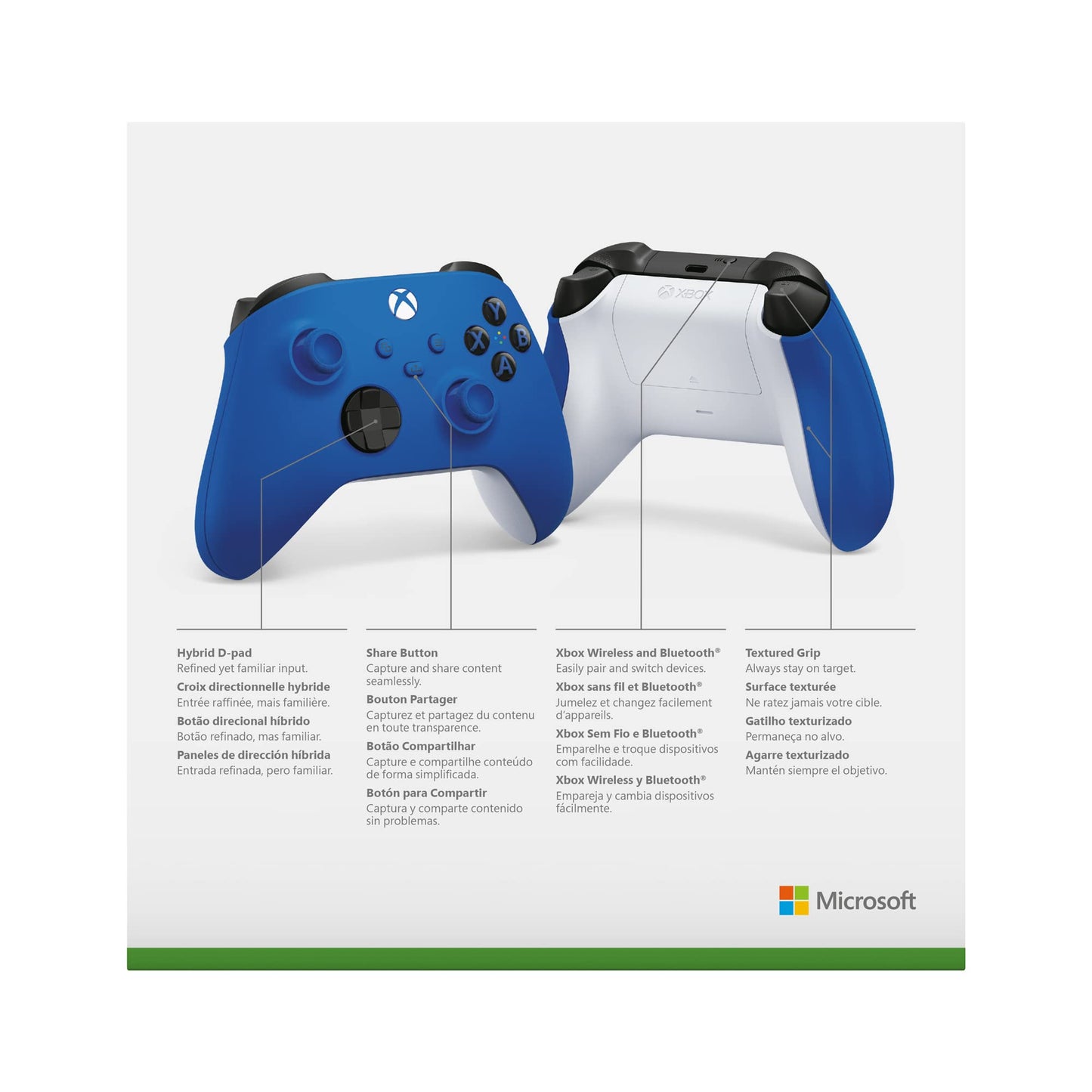 Xbox Wireless Controller – Carbon Black Series X|S, One, and Windows Devices