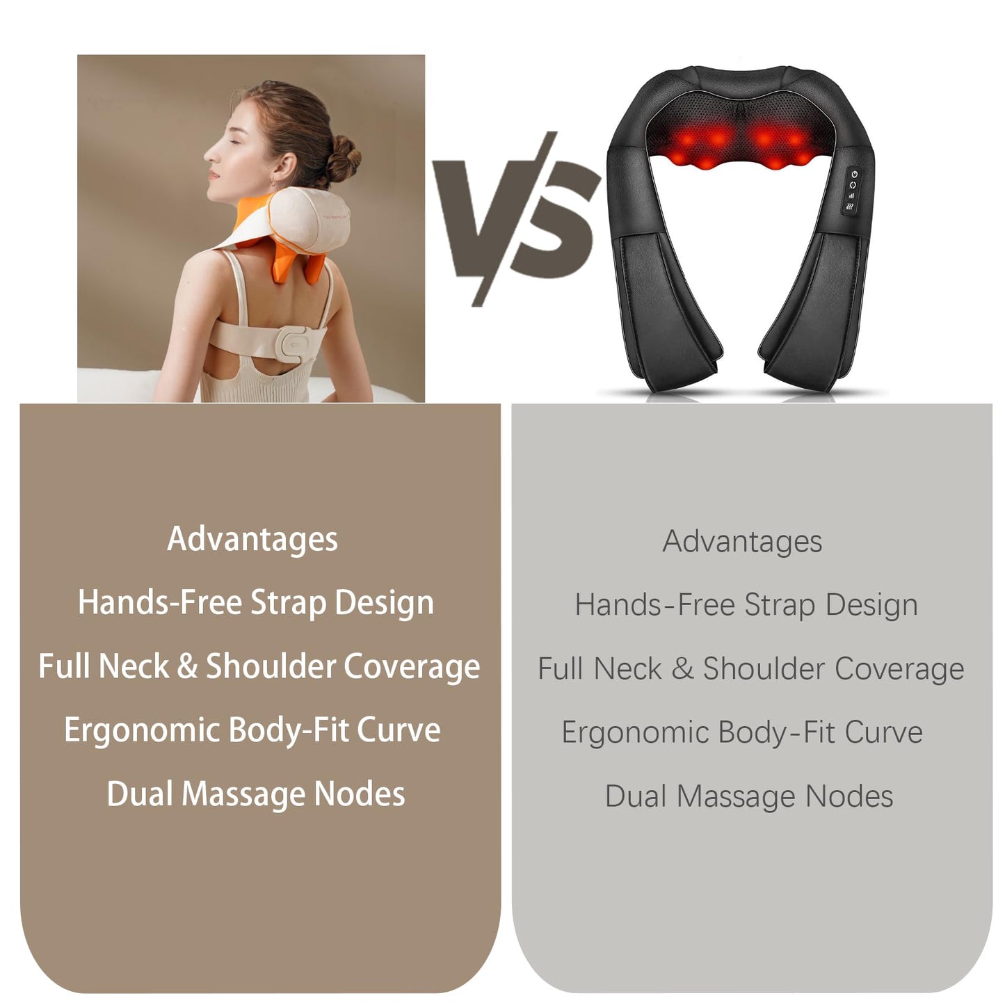 Neck and Shoulder Massager,Portable Shiatsu Back Massage Hand-Shaped Deep Tissue 4D Kneading Massager with Heat for Pain Relief and Muscle Relax,Christmas Gifts for Women Men,(Green)