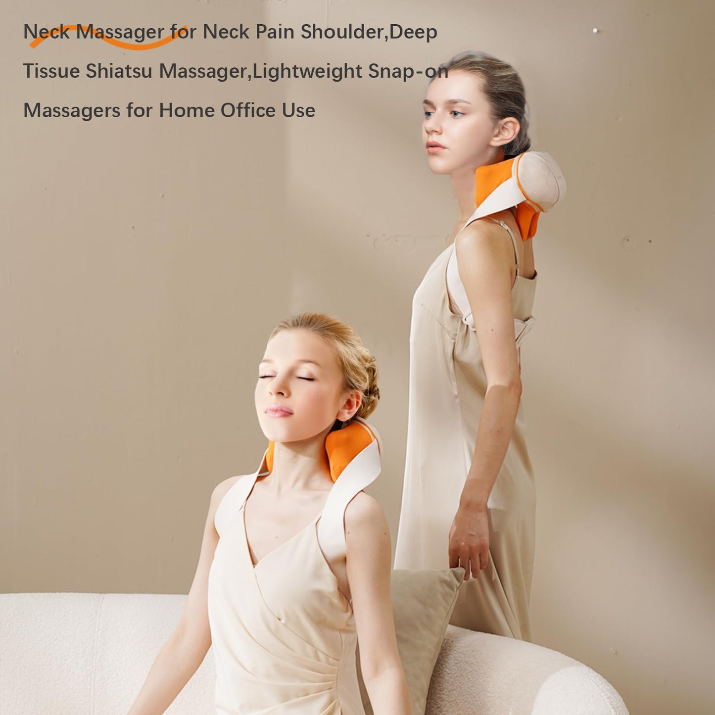 Neck and Shoulder Massager,Portable Shiatsu Back Massage Hand-Shaped Deep Tissue 4D Kneading Massager with Heat for Pain Relief and Muscle Relax,Christmas Gifts for Women Men,(Green)