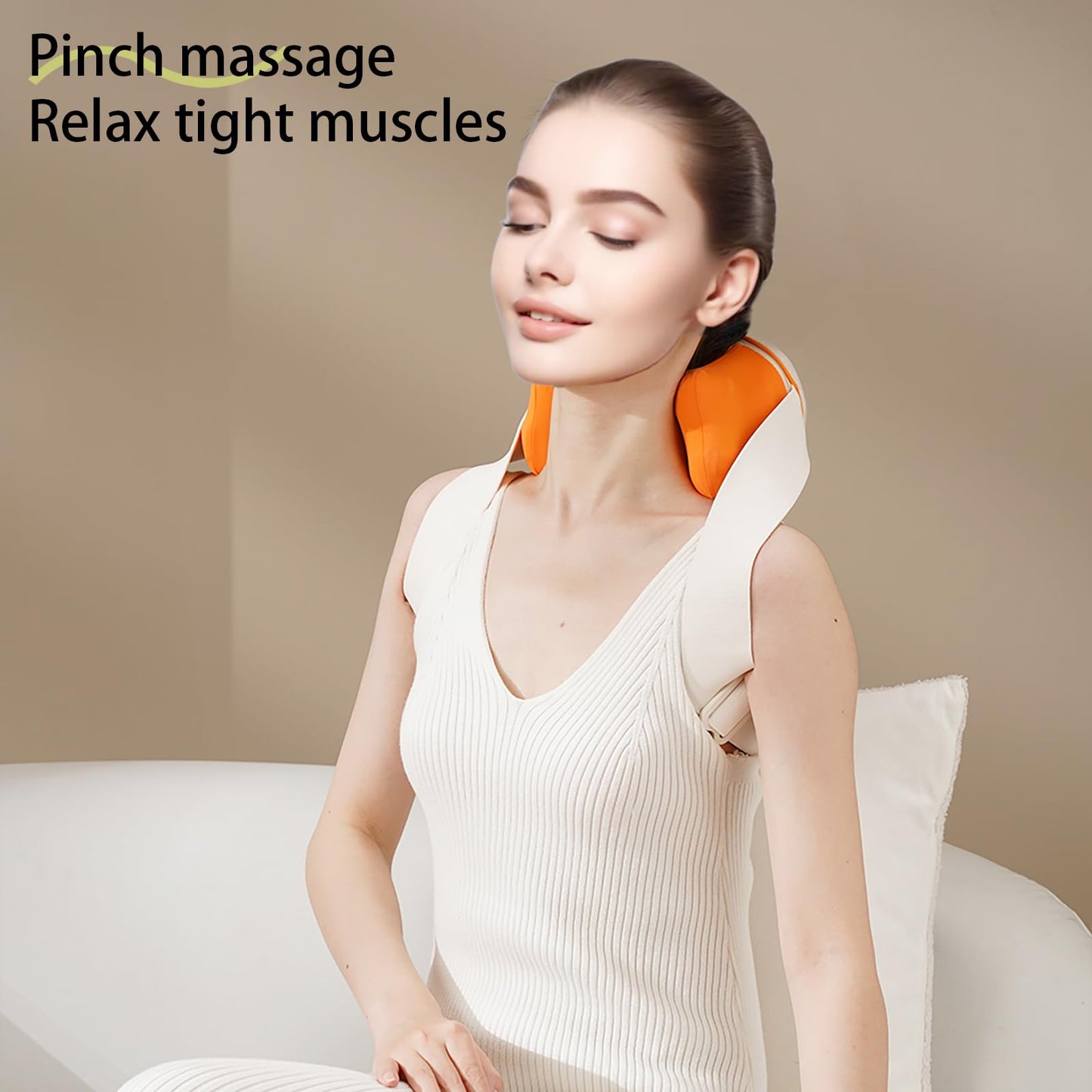 Neck and Shoulder Massager,Portable Shiatsu Back Massage Hand-Shaped Deep Tissue 4D Kneading Massager with Heat for Pain Relief and Muscle Relax,Christmas Gifts for Women Men,(Green)