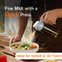 TrendPlain 470ml Olive Oil Spray Bottle - 2 in 1 Olive Oil Dispenser Bottle for Kitchen Accessories - Kitchen Gadgets, For Air Fryer - with Stickers, Light Blocking - Ash