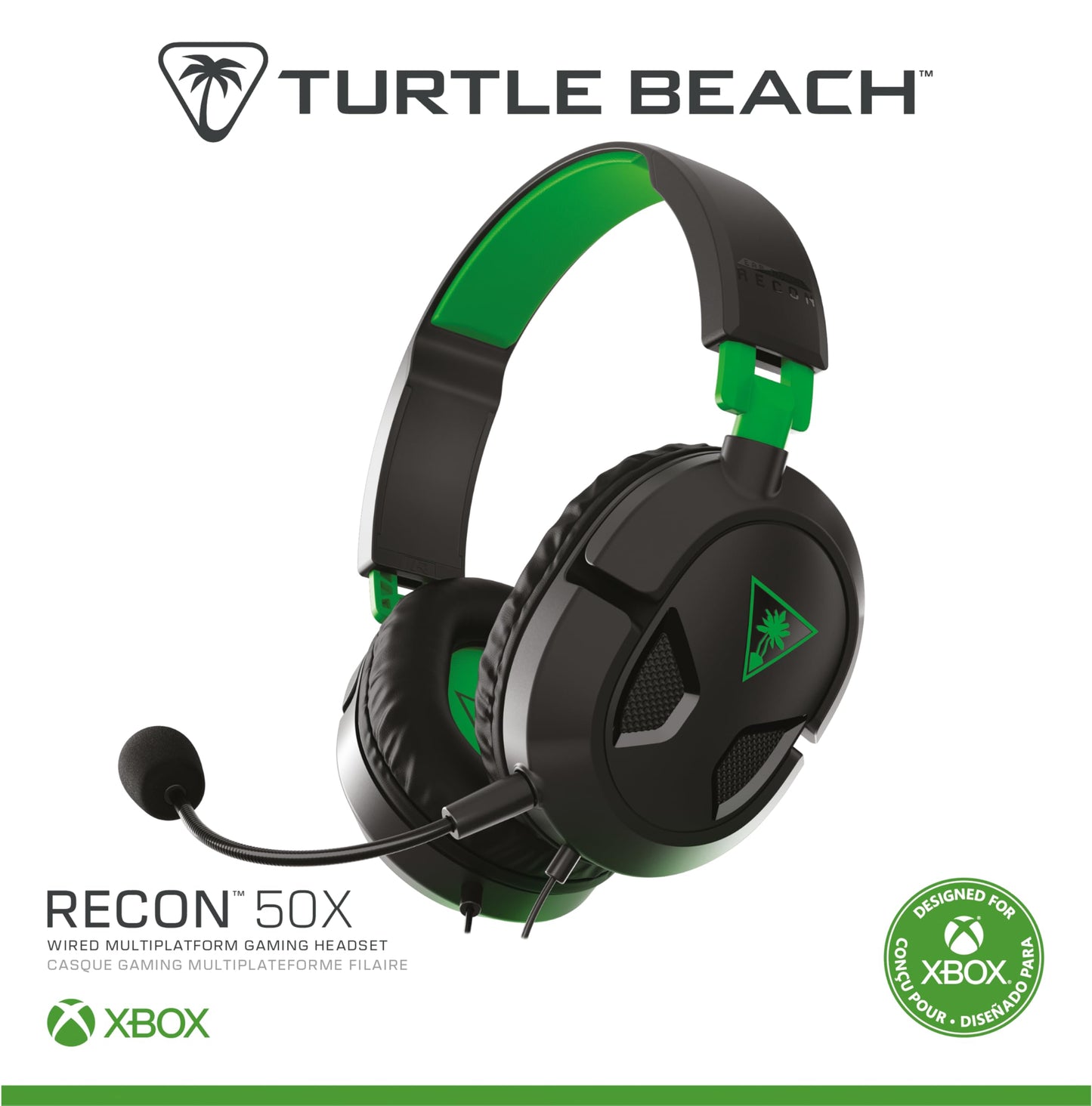 Turtle Beach Recon 50X Headset Wired Gaming Headset - Xbox Series X or S, Xbox One, PS5, PS4 and PC
