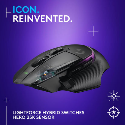 Logitech G502 HERO High Performance Wired Gaming Mouse, HERO 25K Sensor, 25,600 DPI, RGB, Adjustable Weights, 11 Programmable Buttons, On-Board Memory, PC/Mac - Black