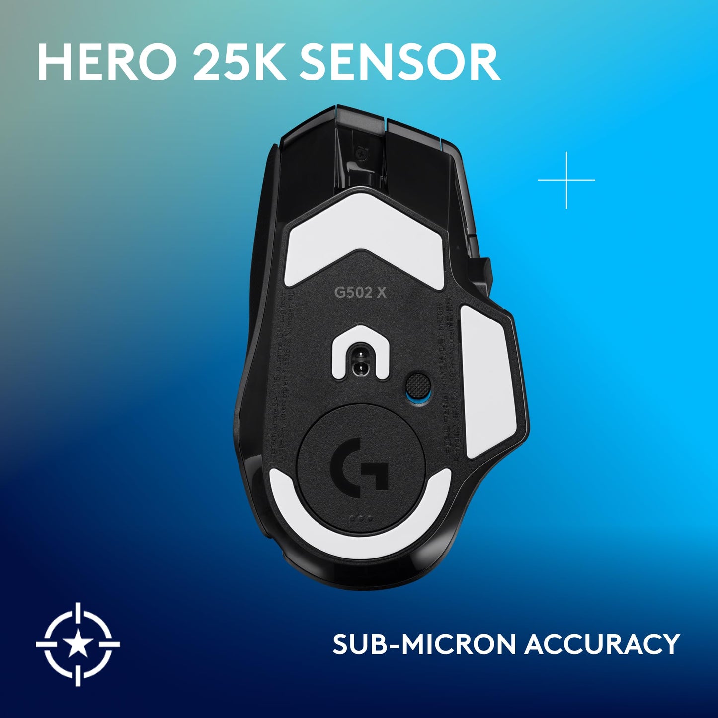 Logitech G502 HERO High Performance Wired Gaming Mouse, HERO 25K Sensor, 25,600 DPI, RGB, Adjustable Weights, 11 Programmable Buttons, On-Board Memory, PC/Mac - Black