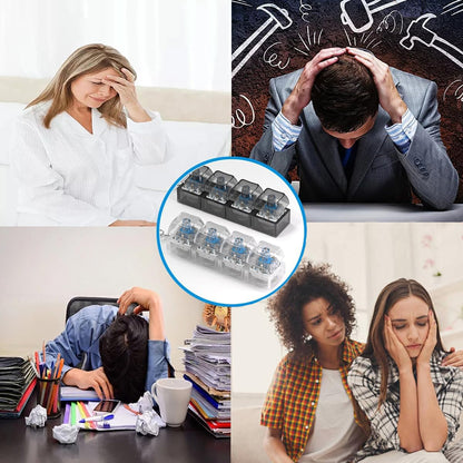 2 Pcs Keyboard Fidget Toy for Adults Fidget Keyboard Clicker Toys with LED Lights Keychain Stress Relief for Anxiety Decompression (Black and White)