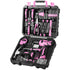 DEKO Pink Tool Kit: 126-Piece DIY Set with 8V Cordless Drill, Electric Drills & Hand Tools for Women
