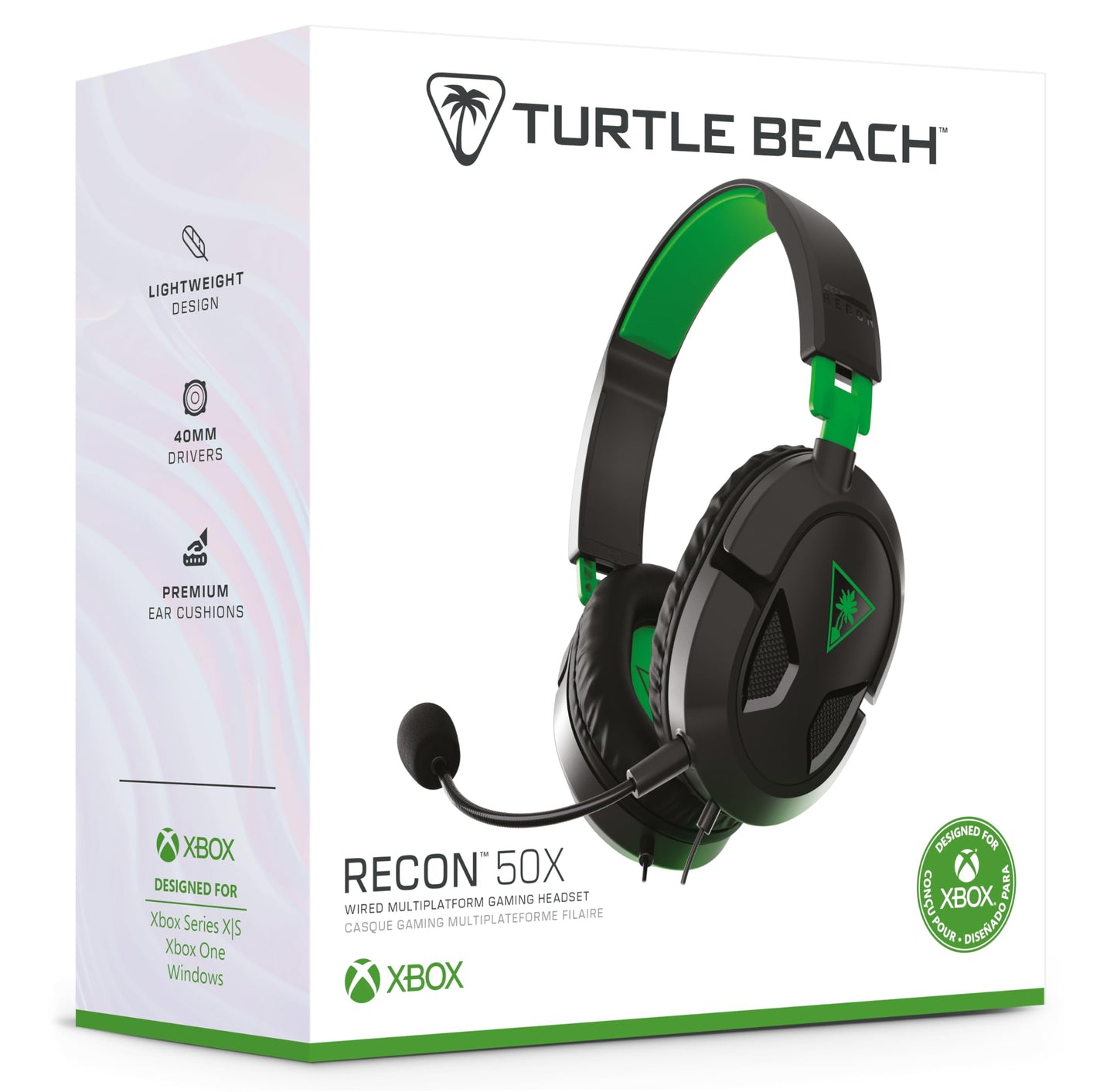 Turtle Beach Recon 50X Headset Wired Gaming Headset - Xbox Series X or S, Xbox One, PS5, PS4 and PC