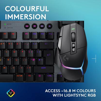 Logitech G502 HERO High Performance Wired Gaming Mouse, HERO 25K Sensor, 25,600 DPI, RGB, Adjustable Weights, 11 Programmable Buttons, On-Board Memory, PC/Mac - Black