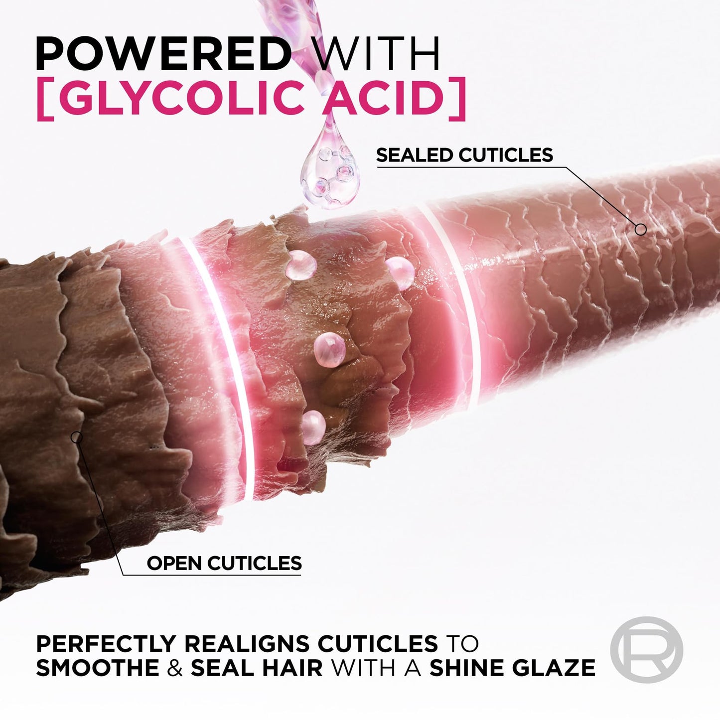 L'Oréal Paris Elvive Glycolic Gloss Shampoo, Conditioner and Rinse-Off Treatment Set for Dull Porous Hair, Get The Shiniest Hair of Your Life, Glossing Routine for Mirror-Like Shine