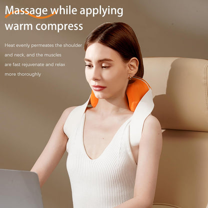 Neck and Shoulder Massager,Portable Shiatsu Back Massage Hand-Shaped Deep Tissue 4D Kneading Massager with Heat for Pain Relief and Muscle Relax,Christmas Gifts for Women Men,(Green)
