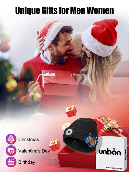 Valentines Day Gifts for Him, Valentine Gifts for Men, Mens Gift Cool Gadgets, LED Bluetooth Beanie with Light for Men