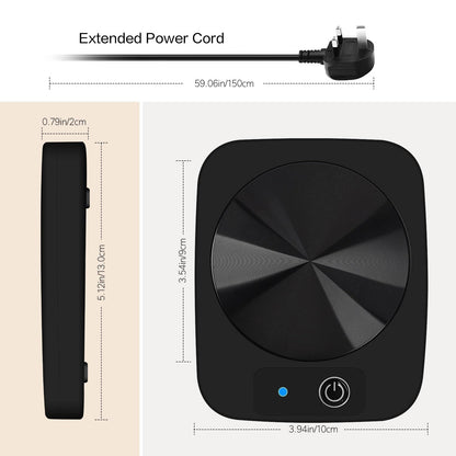 Azyh Candle Warmer, Electric Candle Warmer for Desk with Aluminum Metal Panel, 55℃ Beverage Mug Warmer for Heating Coffee, Milk, Tea, Cocoa, Candle, Gifts for Coffee Lovers Home Office