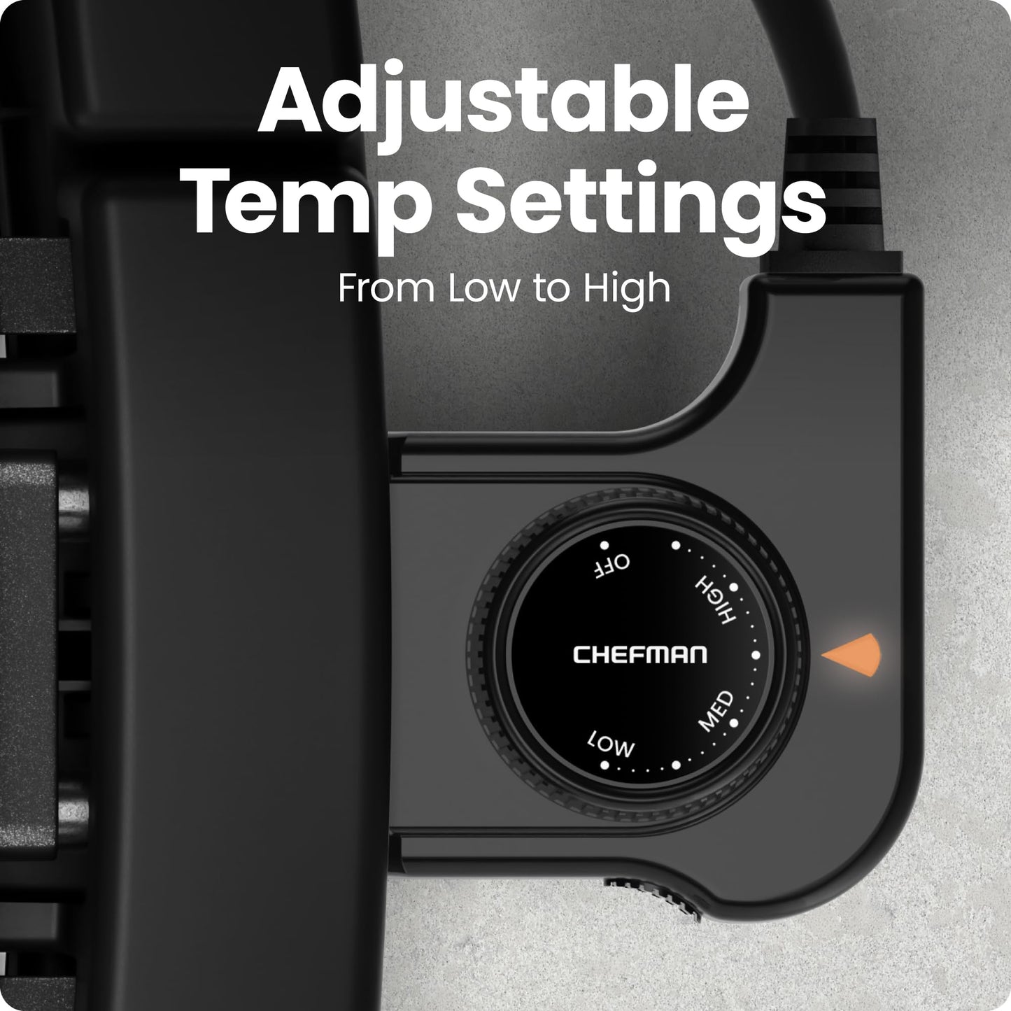 Chefman Indoor Electric Grill 1400W-1650W, 38x23 Large Grilling Surface, Nonstick Table Top Grill for Indoor Grilling and BBQ with Adjustable Temperature Control, Drip Tray, Dishwasher - Safe Parts