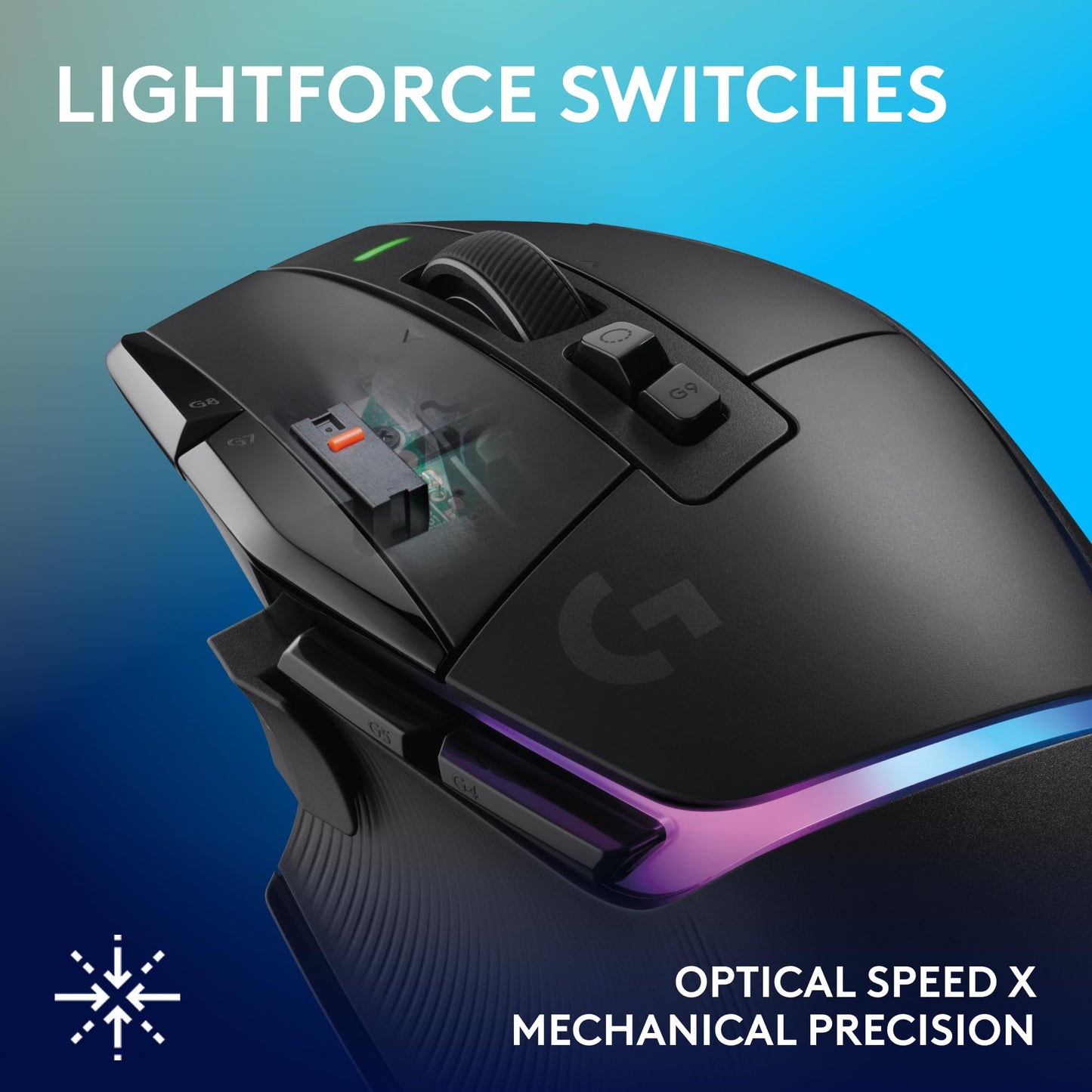 Logitech G502 HERO High Performance Wired Gaming Mouse, HERO 25K Sensor, 25,600 DPI, RGB, Adjustable Weights, 11 Programmable Buttons, On-Board Memory, PC/Mac - Black