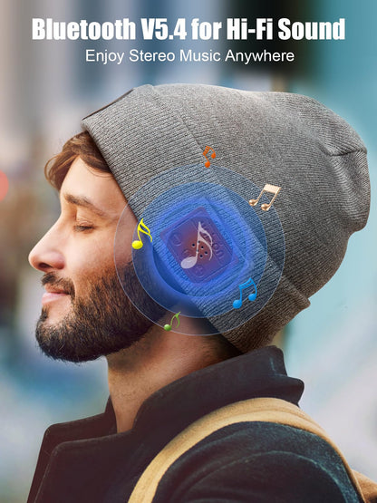 Valentines Day Gifts for Him, Valentine Gifts for Men, Mens Gift Cool Gadgets, LED Bluetooth Beanie with Light for Men