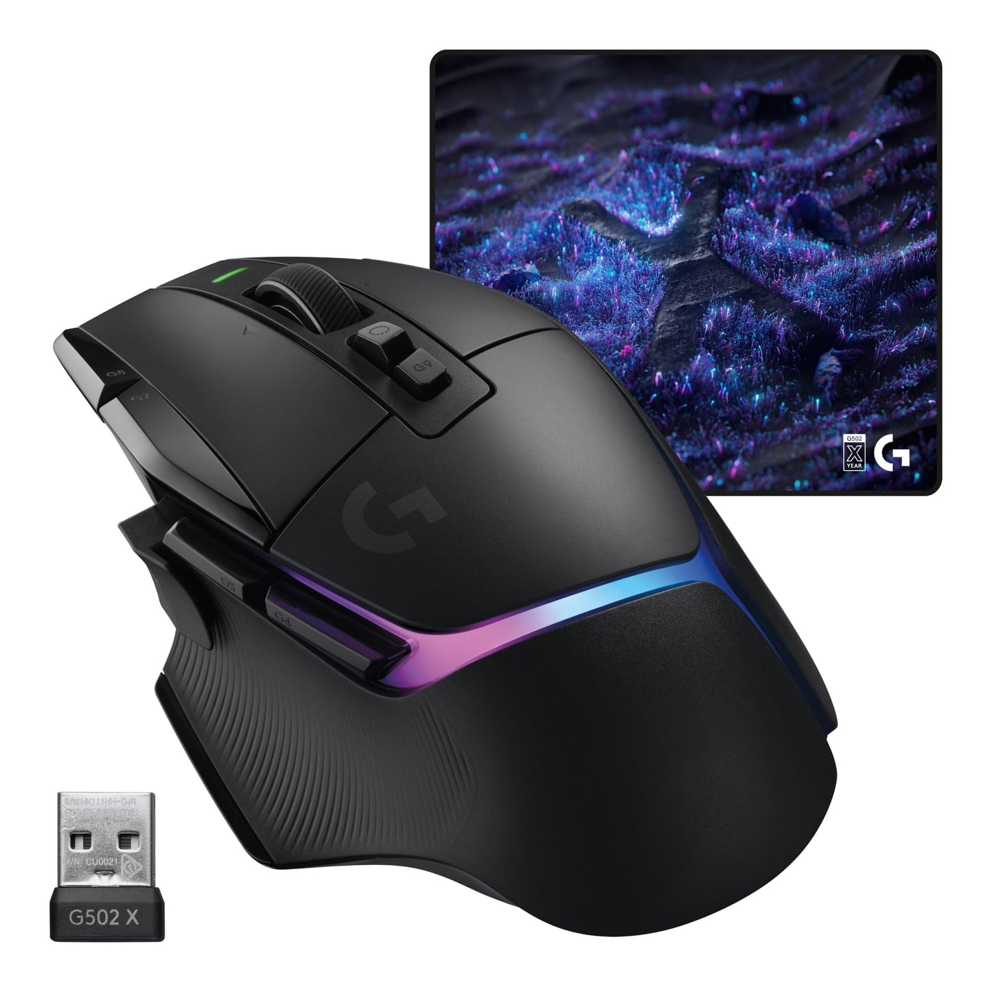 Logitech G502 HERO High Performance Wired Gaming Mouse, HERO 25K Sensor, 25,600 DPI, RGB, Adjustable Weights, 11 Programmable Buttons, On-Board Memory, PC/Mac - Black