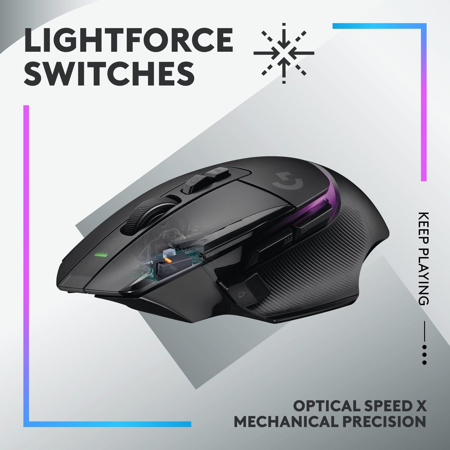 Logitech G502 HERO High Performance Wired Gaming Mouse, HERO 25K Sensor, 25,600 DPI, RGB, Adjustable Weights, 11 Programmable Buttons, On-Board Memory, PC/Mac - Black