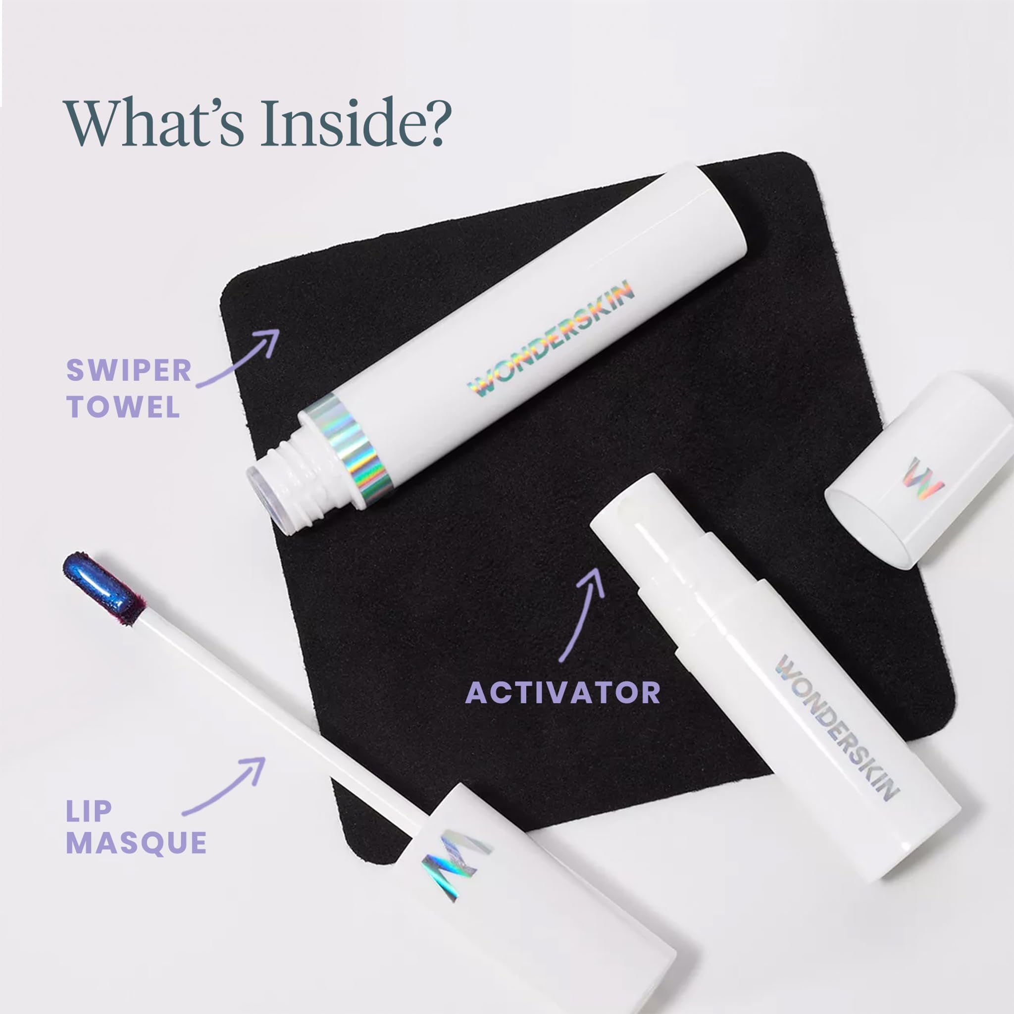 Wonderskin Wonder Blading All Day Lip Stain Peel Off Masque and Reveal Kit - Long Lasting, Waterproof Nude Lip Tint, Transfer Proof Natural Makeup Stain Kit (XOXO)