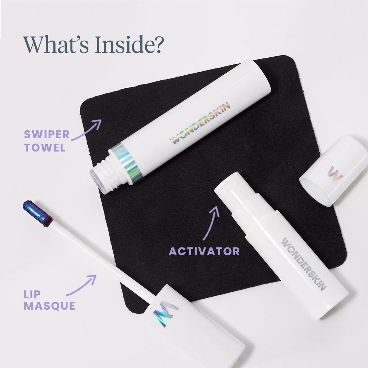 Wonderskin Wonder Blading All Day Lip Stain Peel Off Masque and Reveal Kit - Long Lasting, Waterproof Nude Lip Tint, Transfer Proof Natural Makeup Stain Kit (XOXO)