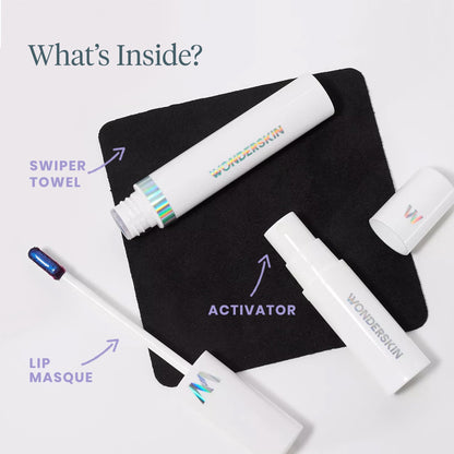 Wonderskin Wonder Blading All Day Lip Stain Peel Off Masque and Reveal Kit - Long Lasting, Waterproof Nude Lip Tint, Transfer Proof Natural Makeup Stain Kit (XOXO)