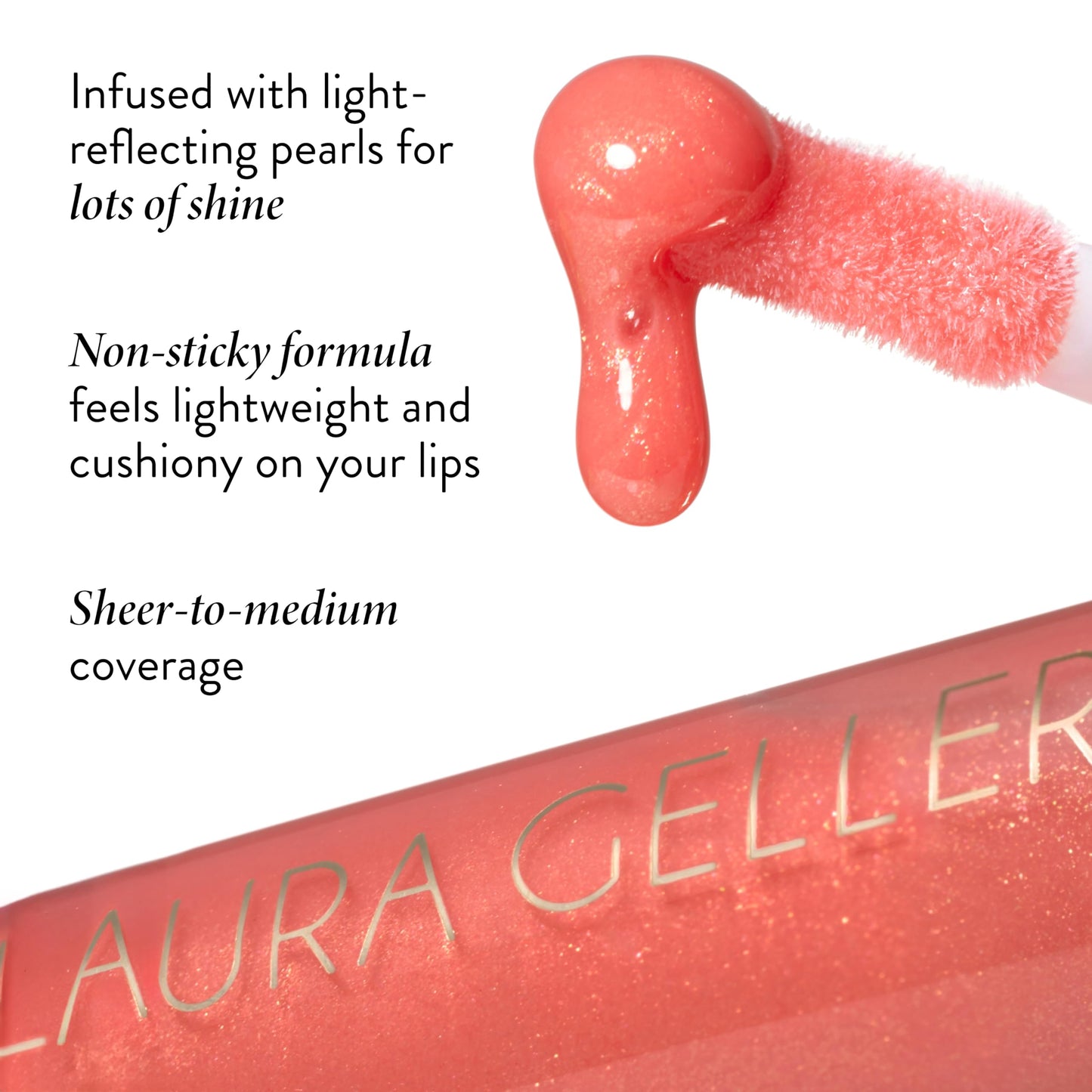 LAURA GELLER NEW YORK Color Luster Lip Gloss | Non-Sticky Lip Gloss Treatment with Sheer High-Shine Color (Cookie Dough)