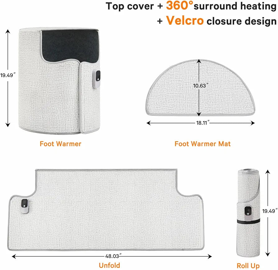 Under Desk Heater & Space Heater for Indoor Use,Leg Foot Feet Warmer For Office Home Quiet, Small Portable Personal Office Heater Accessories,Essentials Supplies For Women Men Gifts Medium