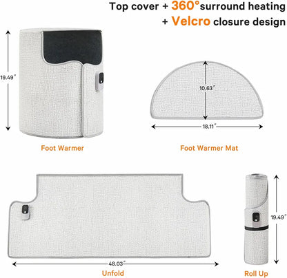 Under Desk Heater & Space Heater for Indoor Use,Leg Foot Feet Warmer For Office Home Quiet, Small Portable Personal Office Heater Accessories,Essentials Supplies For Women Men Gifts Medium