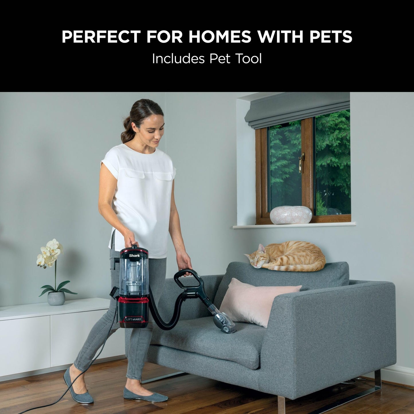 Shark Corded Upright Vacuum Cleaner 1.1L with Lift-Away Technology, Pet Model