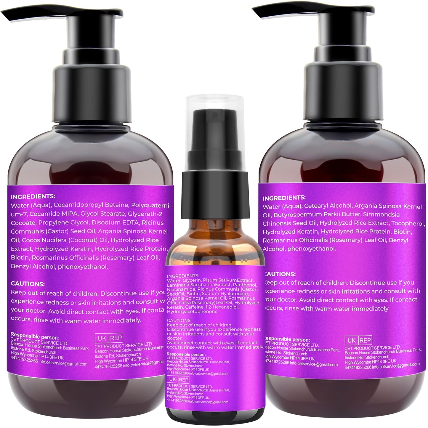 GIFBEA Hair Growth Shampoo and Conditioner Set with Rosemary Oil Serum, Biotin, Argan, Castor, Coconut, Keratin, Rice Water - Hair Loss Treatment, Thickening for Women and Men