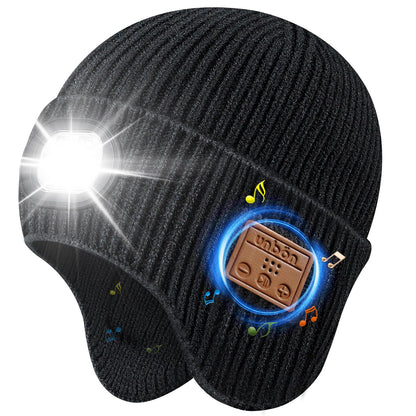 Valentines Day Gifts for Him, Valentine Gifts for Men, Mens Gift Cool Gadgets, LED Bluetooth Beanie with Light for Men