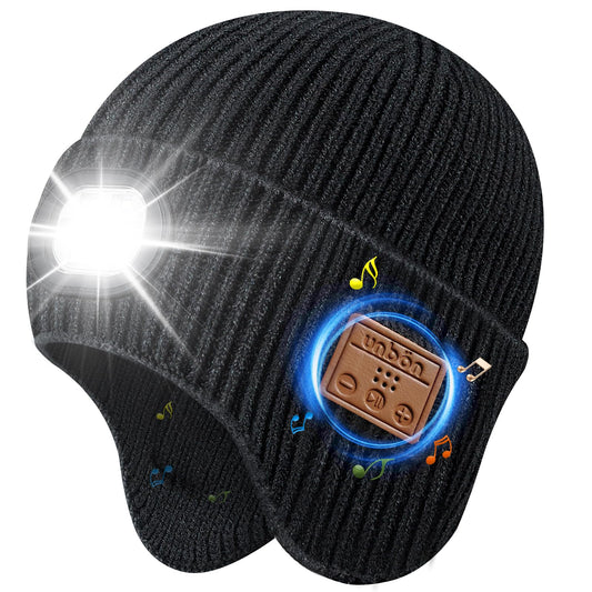 Valentines Day Gifts for Him, Valentine Gifts for Men, Mens Gift Cool Gadgets, LED Bluetooth Beanie with Light for Men