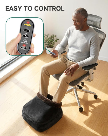 Snailax 2-in-1 Shiatsu Foot and Back Massager with Heat - Kneading Foot Warmer, Electric Feet Massage, Massagers for Back,Leg,Gifts for Women,Men