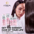 L'Oréal Paris Elvive Glycolic Gloss Shampoo, Conditioner and Rinse-Off Treatment Set for Dull Porous Hair, Get The Shiniest Hair of Your Life, Glossing Routine for Mirror-Like Shine