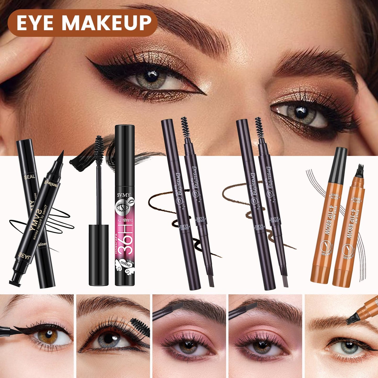 All in One Makeup Kit, Makeup Kit for Women Full Kit, Make Up Gift Set for Women, Makeup Essential Bundle Includes Foundation Eyeshadow Palette Concealer Lipstick Eyeliner Mascara Cosmetic Brush Set