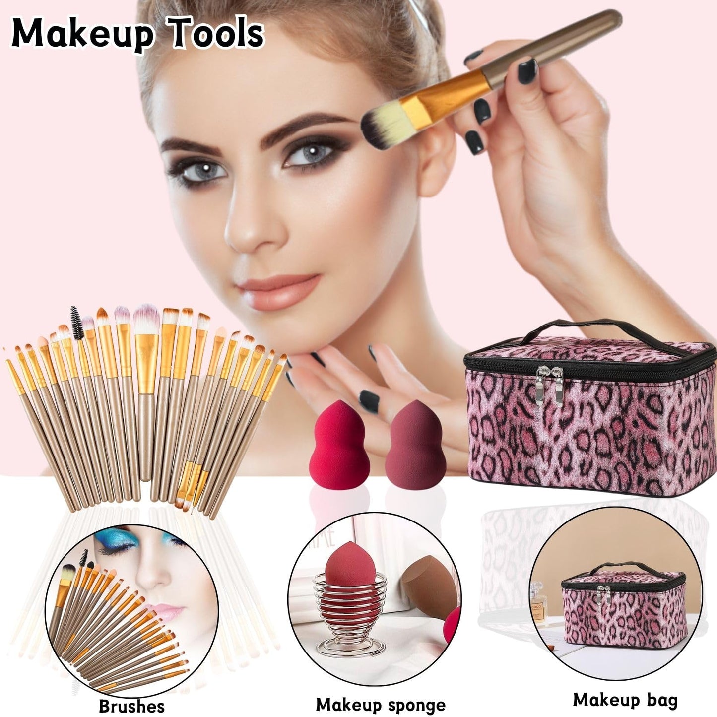 All in One Makeup Kit for Women Full Kit - 44PCS Professional Makeup Set with Foundation, Eyeshadow, Lipstick, Eyeliner - Complete Cosmetic Gift Set for Beginners and Professionals