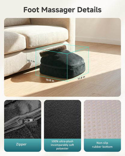 Snailax 2-in-1 Shiatsu Foot and Back Massager with Heat - Kneading Foot Warmer, Electric Feet Massage, Massagers for Back,Leg,Gifts for Women,Men