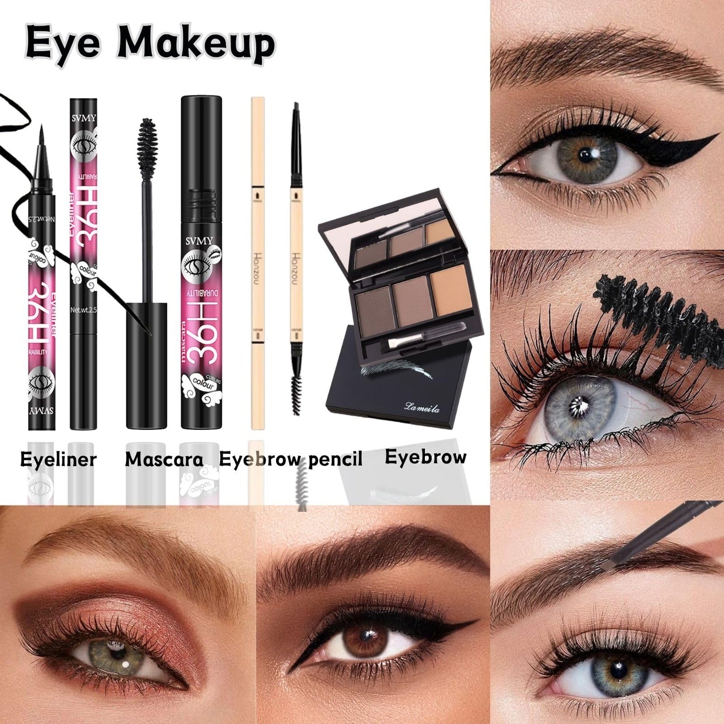 All in One Makeup Kit for Women Full Kit - 44PCS Professional Makeup Set with Foundation, Eyeshadow, Lipstick, Eyeliner - Complete Cosmetic Gift Set for Beginners and Professionals