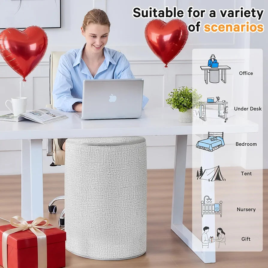 Under Desk Heater & Space Heater for Indoor Use,Leg Foot Feet Warmer For Office Home Quiet, Small Portable Personal Office Heater Accessories,Essentials Supplies For Women Men Gifts Medium