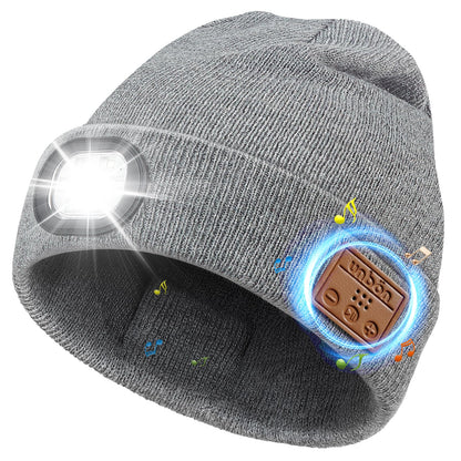 Valentines Day Gifts for Him, Valentine Gifts for Men, Mens Gift Cool Gadgets, LED Bluetooth Beanie with Light for Men