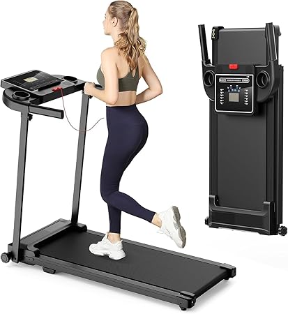 Treadmill Walking Pad Running Machine - Treadmills for Home Foldable Under Desk Treadmill with Handle Folding for Heavy People
